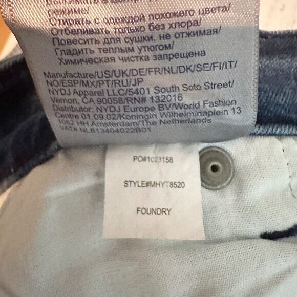 NYDJ Ava Daring Ankle Flare Fray Hem Jeans  Size 16 Foundry - Picture 9 of 15